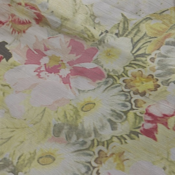 3 Spring Scarves.  Dark Orange/Light Orange.  Peach/Cream.  Yellow Floral. - Picture 4 of 8